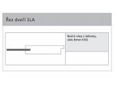řez dveří 1LA